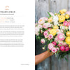 A hand holds a bouquet of pink, yellow, and white strawflowers against rustic wood—the perfect inspiration for vibrant backyard flower gardening with Backyard Cutting Garden by Schiffer Publishing, Ltd.