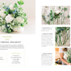 A step-by-step guide in "Backyard Cutting Garden" by Schiffer Publishing, Ltd. shows how to craft a peony bridal bouquet with green and white flowers, plus tips for making bouquets with backyard blooms and floral tape.