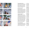 Eight step-by-step photos from Schiffer Publishing, Ltd.'s *Paper Flower Magic* show how to cut and shape colorful crepe-paper blooms. On the right, text details petal techniques and templates—essential for every paper florist.