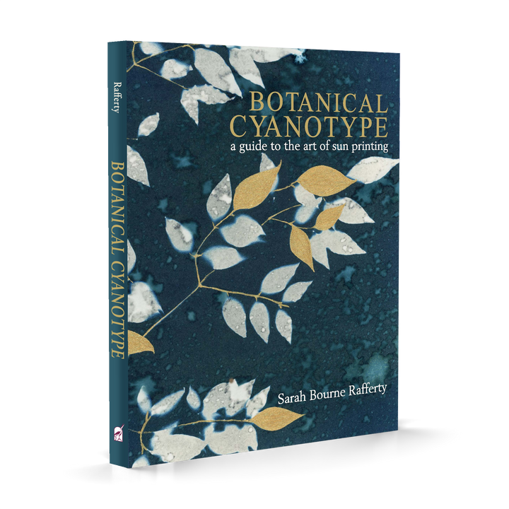 Botanical Cyanotype by Schiffer Publishing, Ltd. features a blue cover with light botanicals—a perfect guide for botanical art and sun print enthusiasts.