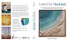 Front and back covers of Tapestry Talking by Schiffer Publishing, Ltd., display vibrant handwoven tapestries and text introducing this guide's emphasis on weaving techniques and the stories behind each artwork.