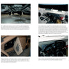 A grid of eight photos from "German Light Armored Cars of WWII" by Schiffer Publishing, Ltd. shows close-ups of suspension, undercarriage, dashboard, wheel well, steering column, and electronics with descriptive captions.