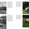 A two-page spread from Schiffer Publishing, Ltd.'s Sd.Kfz. 251 book features historic black-and-white WWII half-track photos on the left and vivid color images of restored vehicles on the right, with detailed descriptions.