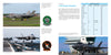 A two-page spread in Schiffer Publishing, Ltd.'s F-35 Lightning II features photos of the jet on land and at sea, squadron patches, and a table with countries, quantity ordered, and first service year.