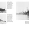 Three black-and-white photos depict World War II-era Kaibōkans from various angles. The page, from Schiffer Publishing, Ltd., also features text describing these Imperial Japanese Navy vessels and their characteristics.