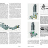 A two-page spread from Schiffer Publishing, Ltd.'s "Leopard 1" shows diagrams and color photos of the tank’s telescopic and panoramic periscopes, with labeled parts, detailed descriptions, and technical info.