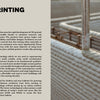 A close-up of a 3D printer nozzle laying concrete to build a curved wall. On the left, text from Schiffer Publishing, Ltd.'s "10 Innovations That Will Shape Tomorrow's Architecture" highlights 3D printing benefits in modern construction.