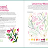 The ColorMaps Paint-by-Number Relaxing Garden by Schiffer Publishing, Ltd. features a two-page spread: one side with text and floral graphics, the other a floral and butterfly line drawing with color swatches—ideal for relaxing painting.