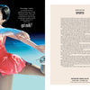 A female figure skater in coral spins on the ice, smiling at the camera. Beside her: “got milk?”—a nod to pop culture and sports in Schiffer Publishing, Ltd.’s Milk Mustache. The next page opens with “SPORTS.”.