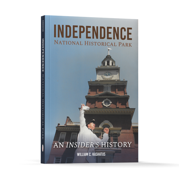 Independence National Historical Park by Schiffer Publishing, Ltd. features a photo of Independence Hall and a uniformed park ranger, providing insights into early American history.
