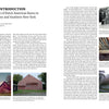 Two pages from *The Historic Dutch American Barns of New Jersey and Southern New York* by Schiffer Publishing, Ltd. showcase vernacular architecture with columns of text and photos of traditional barns, featuring both interiors and exteriors.