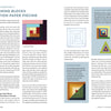 The two-page magazine spread showcases "Designing for Foundation Paper Piecing" by Schiffer Publishing, Ltd., featuring quilt block diagrams, Log Cabin examples, quilting techniques, and step-by-step illustrated instructions.