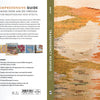 The Transparency Weaving book from Schiffer Publishing, Ltd. displays a sheer woven textile in earthy hues on the cover, with the vertical title on the right and a summary plus features on the back.