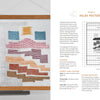 Transparency Weaving by Schiffer Publishing, Ltd. is a handwoven tapestry featuring geometric inlay patterns in blue, pink, orange, and brown on a wooden frame. Includes instructions, yarn and supply lists, plus a black-and-white pattern grid.