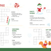 The KindKids Holly Jolly Christmas Puzzle Book from Schiffer Publishing, Ltd. features festive puzzles with candy canes, holiday drinks, snowmen, mugs, snowballs, squirrels exchanging gifts, and more for a fun holiday activity!.