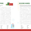 Enjoy festive fun with the KindKids Holly Jolly Christmas Puzzle Book by Schiffer Publishing, Ltd.—a two-page holiday word search featuring gifts, wrapping words, penguins, and kindness for a merry Christmas activity!.