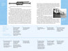 A blue and white pamphlet, "Hunting the Wind" by Schiffer Publishing, Ltd., explores Pan Am flying boats' history with text, a timeline, a quote, black-and-white photos of a plane and pilot, and the Pan Am logo at the top.