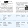 A blue and white pamphlet, "Hunting the Wind" by Schiffer Publishing, Ltd., explores Pan Am flying boats' history with text, a timeline, a quote, black-and-white photos of a plane and pilot, and the Pan Am logo at the top.