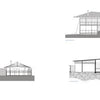 Australia Modern by Schiffer Publishing, Ltd. features black-and-white architectural drawings of a modern Australian house, with front and side elevations and cross-sections highlighting structural and site details.