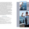 Two photos from "Saltwater Tales" by Schiffer Publishing, Ltd. show anglers with big catches by a boat and onboard. The images are paired with useful saltwater fishing strategies and tips.