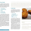 A page from "The Yankee Chef" by Schiffer Publishing, Ltd. features recipes for Finnan Haddie and Codfish Cakes with ingredients and instructions, a Cod Lore trivia box, and a photo of two golden-brown fish cakes.