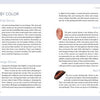 Crystal Rhythms by Schiffer Publishing, Ltd. is a guide with columned text grouping crystals by color—clear/white, yellow/orange, pink, and red—exploring their healing roles and chakras; no images are included.