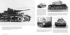 A spread from Panzerkampfwagen IV by Schiffer Publishing, Ltd. displays black and white photos—side and front views—of German WWII tanks, with captions detailing their features and deployment.