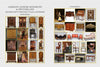 A collage titled Magnificent 19th Century Furniture by Schiffer Publishing, Ltd. features photos of ornate European antique cabinets, desks, chairs, sofas, and tables arranged in two panels.