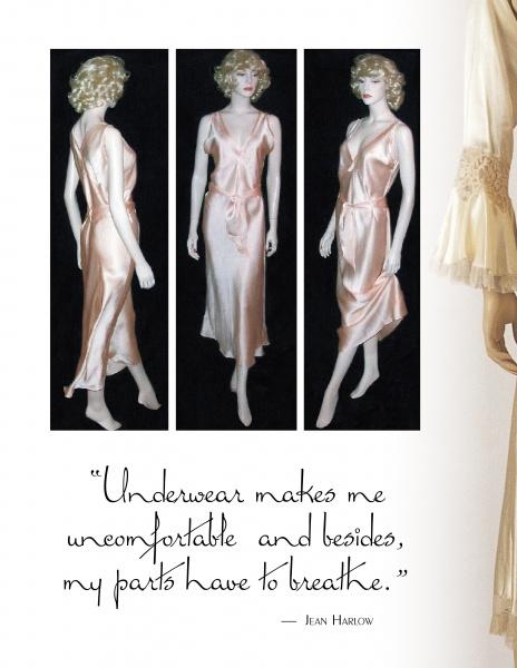A collage inspired by vintage lingerie and classic design, featuring "Irresistible: The Art of Lingerie, 1920s-1980s" from Schiffer Publishing, Ltd.