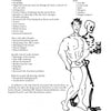A cartoon of a muscular man stands next to a skeleton with an hourglass. The page from "Turning Eighteen and the Law" by Schiffer Publishing, Ltd. lists steroid health risks, street names, and notes teens' legal rights and responsibilities.