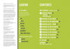 The Global Outdoor Survival Guide by Schiffer Publishing, Ltd. features a table of contents on a green background with sections such as fire, shelter, rations, and wilderness skills, plus a legend, key topics, chapter titles, and page numbers.