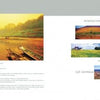 The Seven Continents contents page by Schiffer Publishing, Ltd. features a striking river sunset photo left, paired with section listings and scenic images on the right—ideal for adventure travel lovers seeking vibrant landscape photography.
