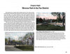 The book "Greetings from Richmond" by Schiffer Publishing, Ltd. features a Chapter Eight page on Monroe Park & the Fan District, showing two vintage black-and-white photos and describing the area's early 20th-century architecture.