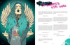 A striking digital illustration of a woman with turquoise hair, wings, and tattoos highlights "Roller Derby / Girl Gang" by Schiffer Publishing, Ltd., while an appendix celebrates creative, empowering women.