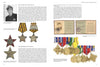 A spread from "Blue Seas, Red Stars" by Schiffer Publishing, Ltd. showcases WWII and Soviet military medals, award documents, and US Navy officer portraits with descriptions of each individual and their honors on a white background.