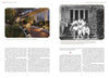 A two-page spread from "The Life and Times of Lilian J. Rice, Master Architect" (Schiffer Publishing, Ltd.): left, a dusk-lit path in Rancho Santa Fe; right, eight people on steps of a Lilian Rice house, with text along the bottom.