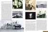 A two-page magazine spread features columns of text and several black-and-white historical photos of ships, sailors, and naval scenes, including a large image of U-96 from Schiffer Publishing's "German U-Boat Ace Heinrich Lehmann-Willenbrock.