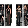 The SFP LookBook: Mercedes-Benz Fashion Week Fall 2013 Collections by Schiffer Publishing, Ltd. showcases sheer black dresses, jumpsuits, and suits with geometric and cut-out designs on a dark runway, highlighting key seasonal trends.