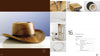 A wooden cowboy hat is shown beside step-by-step images featuring advanced woodturners making it, from block to finished piece. This standout project is found in "New Woodturning Techniques and Projects" by Schiffer Publishing, Ltd.