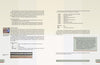 The two-page spread from Weaving Shaker Rugs by Schiffer Publishing, Ltd. features text, section headings, instructions, a sidebar, and a photo of woven fabric with a ruler—all on a light background with subtle color blocks and recipe-style bullet points.