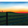 Experience Chester County’s quiet countryside with "Barns, Farms, and Rolling Hills of Chester County" by Schiffer Publishing, Ltd.—a photographic journey featuring wooden fences across grassy fields at sunset and hills silhouetted beneath a vibrant gradient sky.