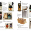 The Handbook of Vintage Cigarette Lighters by Schiffer Publishing, Ltd. showcases diverse lighter designs with images and descriptions, offering collectors a unique guide to styles, shapes, and materials across two illustrated pages.