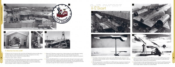 A collage of black-and-white photos shows the construction, assembly, and launch of the Lockheed SR-71 Blackbird by Schiffer Publishing, Ltd., featuring text, diagrams, and a clock-themed "Watertown Remembered" logo at the top center.