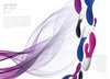 A product display for Objects of Desire by Schiffer Publishing, Ltd., featuring sleek erotic product design with colorful, curved sex toys (in pink, purple, and blue) on a white background accented by flowing purple lines and descriptive text on the left.
