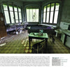 Experience "The World of Urban Decay" by Schiffer Publishing, Ltd.—a visual journey through dim, abandoned morgues with peeling paint, rusted equipment, and broken furniture bathed in eerie sunlight, perfect for lovers of urban exploration photography.