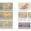Two pages from Schiffer Publishing, Ltd.’s catalog showcase More Hagen-Renaker Pottery collectible figurines. Each page features photos of detailed model horses in various poses, with descriptive text and item details next to each image.