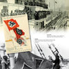 A collage from Schiffer Publishing, Ltd.'s *Legion Condor* shows German soldiers waving from a ship, Nazi flags and insignia, and a swastika postcard, with captions about the Legion Condor's role in the Spanish Civil War.