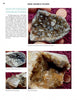 The Schiffer Publishing, Ltd. book "Mineral Treasures of the Ozarks" features photos of collectible Warsaw Formation calcite geodes—tan to clear crystal clusters in rocky shells—plus details about their Ozarks origin and properties.