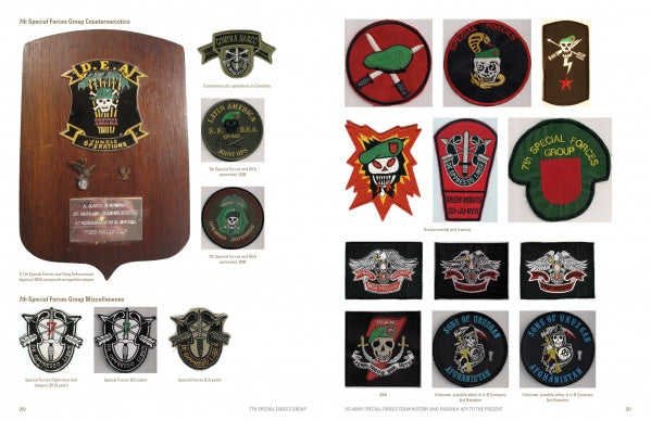 US Army Special Forces team history badges