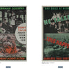 World War II Posters by Schiffer Publishing, Ltd.: Two vintage posters warn against sharing secrets—one shows workers urged "Don't talk about your war job" as a factory burns; another depicts a woman on a ship, highlighting that gossip costs lives.